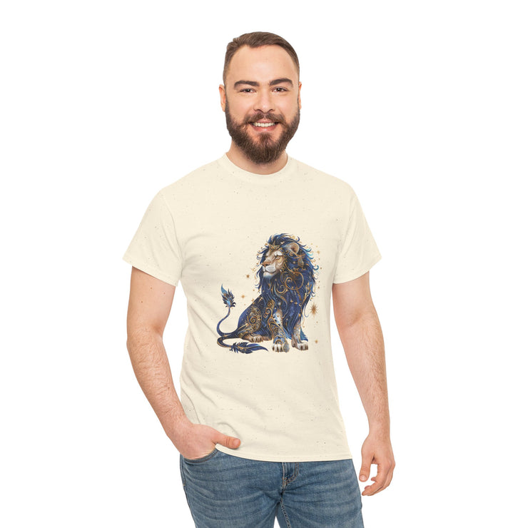 Majestic Lion Unisex Heavy Cotton Tee, Animal Lover Shirt, Eco-Friendly Gift, Casual Wear, Wildlife T-Shirt, Birthday Apparel