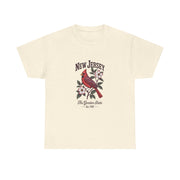 New Jersey Cardinal Tee, Vintage Style T-Shirt, Unisex Cotton Tee, Garden State Gift, Bird Lover Apparel, Casual Wear, USA States Design