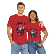 Montana Bear Graphic Tee | Unisex Heavy Cotton Tee, Adventure Shirt, Nature Lover Gift, Hiking Apparel, Travel Tee, Wilderness Wear, USA States Design