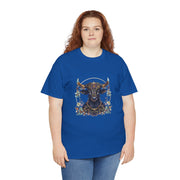 Boho Bull Graphic Tee | Unisex Heavy Cotton T-Shirt | Festival Wear, Gift for Nature Lovers, Casual Outfit, Animal Art