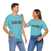 Love Typography Unisex Tee, Casual Love Shirt, Gift for Her, Heartfelt Tee, Valentine's Day Gift, Halloween Design