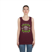 Vegan Power Tank Top | Unisex Heavy Cotton Gym Shirt, Workout Apparel, Fitness Gift, Eco-Friendly Exercise Tee