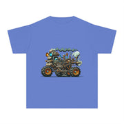 Youth Tee, Cool Graphic Shirt for Kids, Steam Engine Design, Perfect for Birthdays, Playtime, Fun Unique Gift