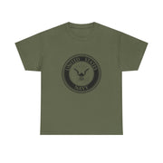 US Navy Emblem Unisex Heavy Cotton Tee | Military Apparel, Casual Wear, Gift for Veterans, Patriotic Shirt, Marine Life