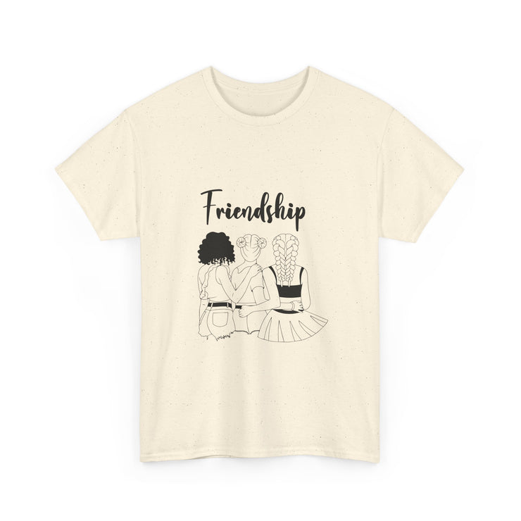 Friendship Unisex Heavy Cotton Tee - Perfect Gift for Friends, Casual Wear, Celebration Tees, Summer Fashion, Unique Friendship Gift