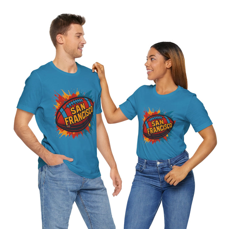 San Francisco Football Tee | Unisex Short Sleeve Shirt for Fans, Game Day Apparel, Sports Design, Casual Wear,