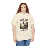 Idaho Gem State Tee, Unisex Heavy Cotton Shirt, Vintage Idaho Style T-Shirt, Nature Lover Apparel, Gift for Idaho Residents, USA States Design