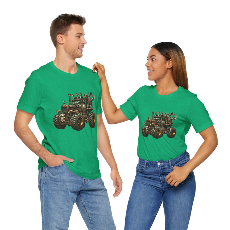 Rustic Tractor Graphic Tee, Farm Life Apparel, Unisex Jersey Tee, Country Style Shirt, Gift for Farmers, Car Design