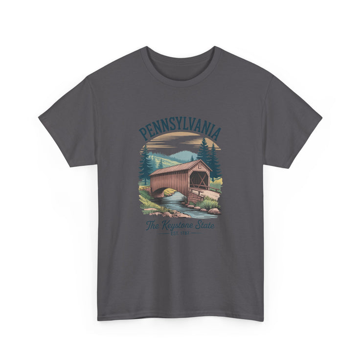 Pennsylvania Vintage Graphic Tee, Unisex T-Shirt, Nature Lover Gift, Travel Souvenir, State Pride Apparel