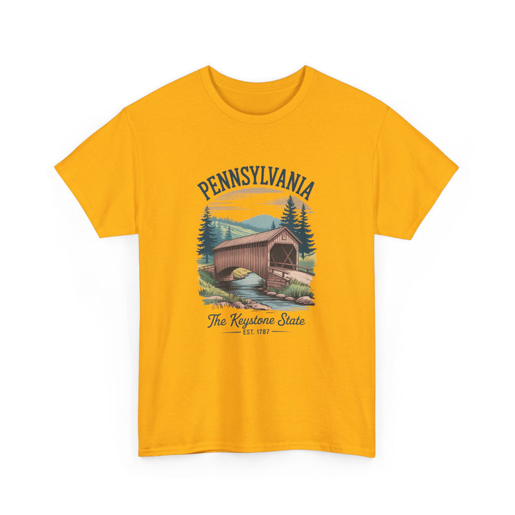 Pennsylvania Vintage Graphic Tee, Unisex T-Shirt, Nature Lover Gift, Travel Souvenir, State Pride Apparel