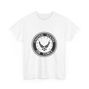 Unisex Heavy Cotton Tee with United States Air Force Design, Military Gifts, Veteran Apparel, Patriotic T-Shirt, Air Force Merchandise