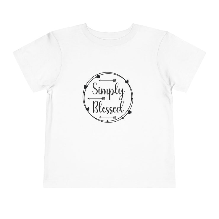 Toddler Short Sleeve Tee - Simply Blessed T-Shirt, Kids Blessing Shirt, Baby Shower Gift, Christian Toddler Wear, Everyday Comfort Tee