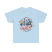 Floral 'Mama' Unisex Heavy Cotton Tee, Perfect for Mother's Day, Gifts for Mom, Birthday Apparel,