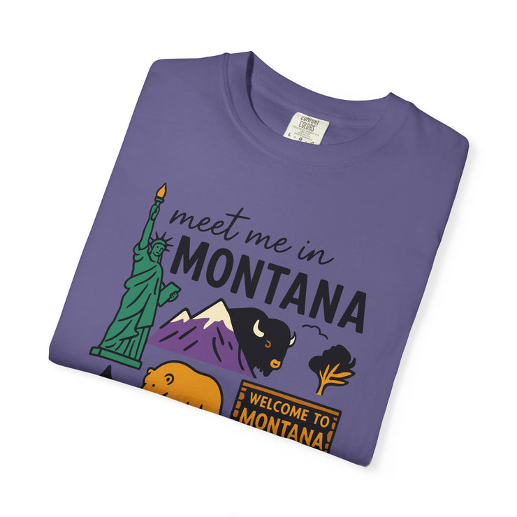 Cool Montana Graphic T-Shirt, Perfect for Travelers, Adventure Lovers, USA States Design