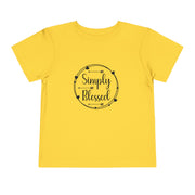 Toddler Short Sleeve Tee - Simply Blessed T-Shirt, Kids Blessing Shirt, Baby Shower Gift, Christian Toddler Wear, Everyday Comfort Tee