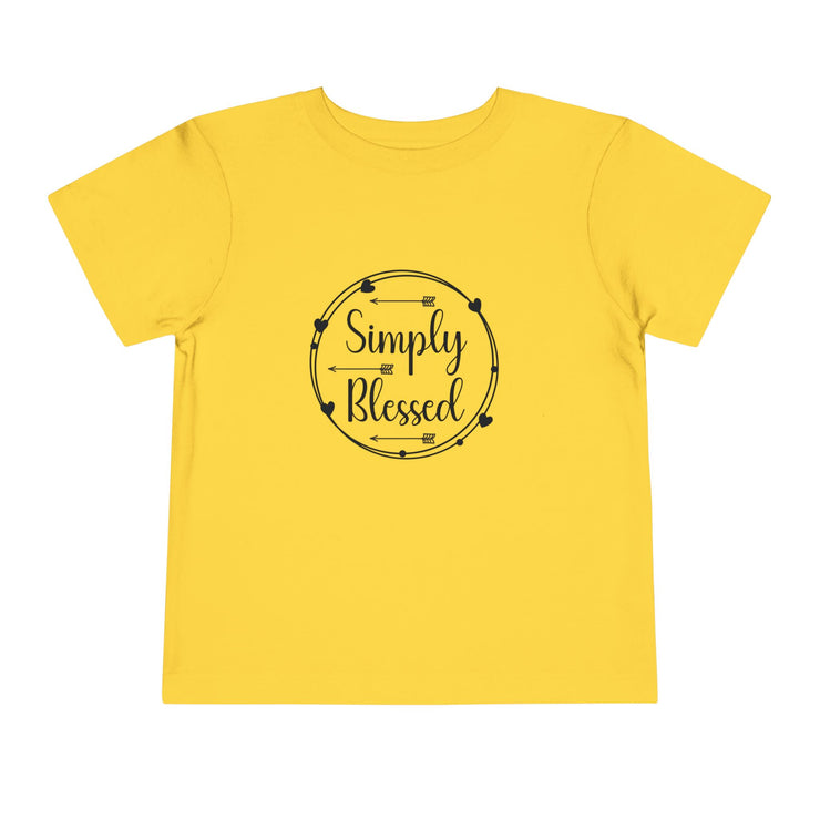 Toddler Short Sleeve Tee - Simply Blessed T-Shirt, Kids Blessing Shirt, Baby Shower Gift, Christian Toddler Wear, Everyday Comfort Tee