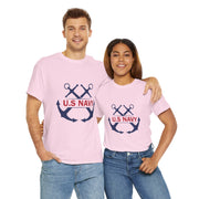 Navy Style Unisex Heavy Cotton Tee, U.S. Navy Tee, Military Pride Shirt, Veteran's Gift, Casual Wear