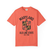 Maryland Pride Unisex Garment-Dyed T-shirt, Vintage Maryland Shirt, Maryland State Pride Tee, Gift for Marylanders, USA States Design