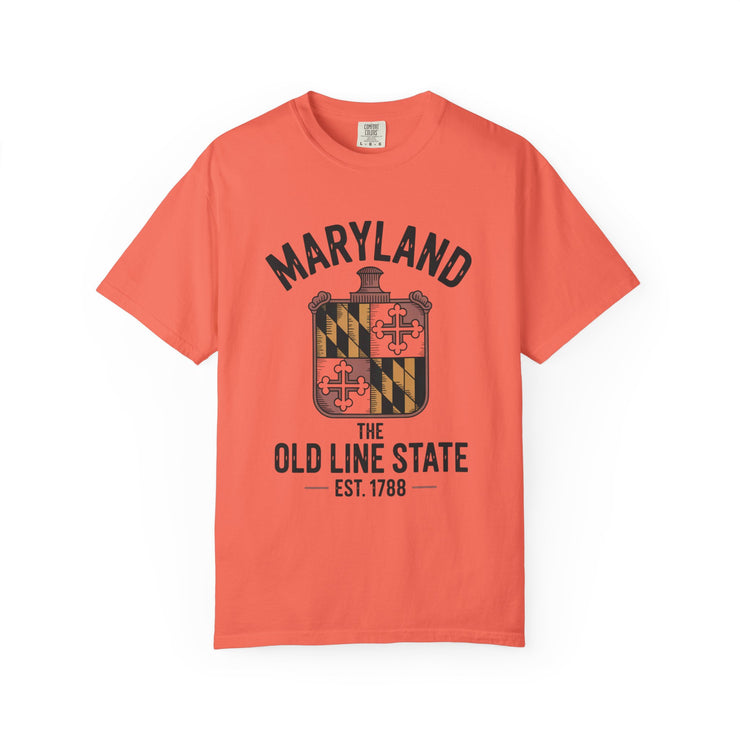 Maryland Pride Unisex Garment-Dyed T-shirt, Vintage Maryland Shirt, Maryland State Pride Tee, Gift for Marylanders, USA States Design