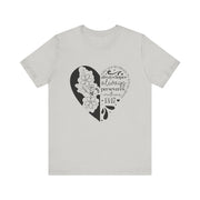Heartfelt Floral Unisex Tee, Inspirational Shirt, Gift for Her, Motivational Apparel, Perfect for Birthdays, Everyday Wear