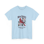 New Jersey Cardinal Tee, Vintage Style T-Shirt, Unisex Cotton Tee, Garden State Gift, Bird Lover Apparel, Casual Wear, USA States Design