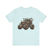 Rustic Tractor Graphic Tee, Farm Life Apparel, Unisex Jersey Tee, Country Style Shirt, Gift for Farmers, Car Design
