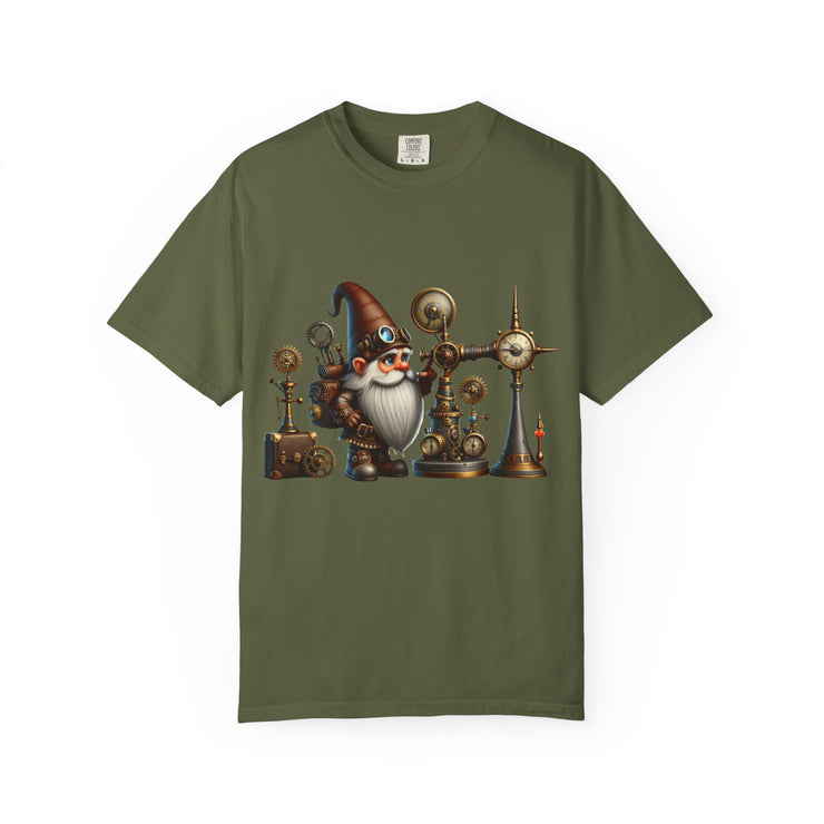 Steampunk Gnome T-shirt, Unique Graphic Tee for Fantasy Lovers, Gift for Birthdays, Everyday Wear, Unisex Casual Top