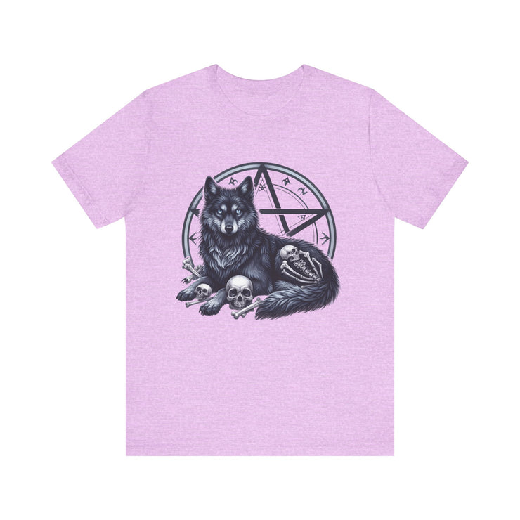 Gothic Wolf Tee | Unisex Graphic Shirt, Casual Outfit, Halloween Gift, Spooky Style, Animal Lover Apparel
