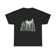 Nature-Inspired Unisex Heavy Cotton Tee, Forest T-Shirt, Outdoor Lifestyle Apparel, Eco-Friendly Gift, Casual Wear, Nature Lover's Top
