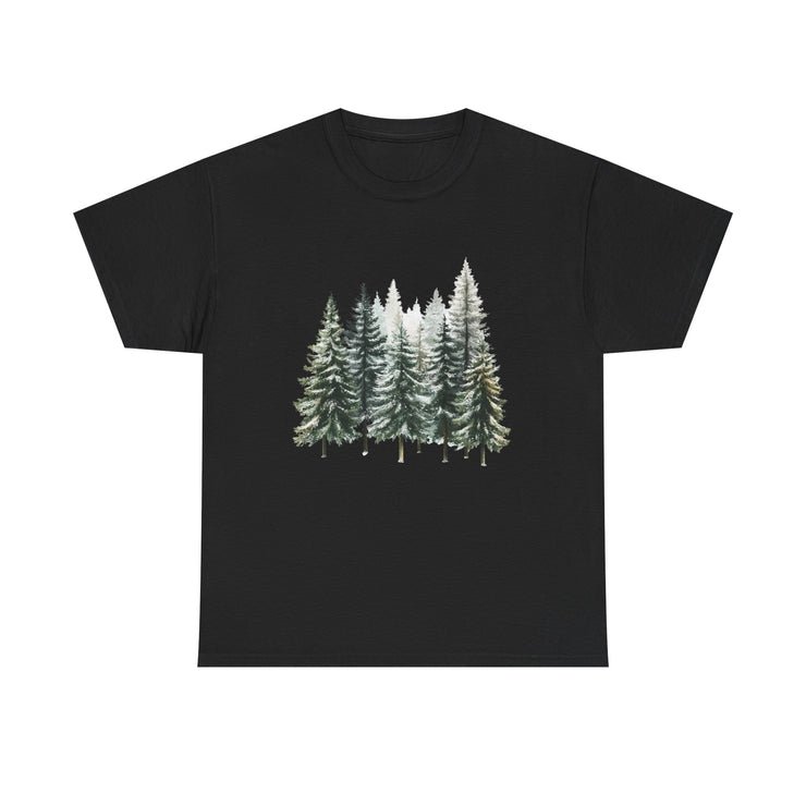 Nature-Inspired Unisex Heavy Cotton Tee, Forest T-Shirt, Outdoor Lifestyle Apparel, Eco-Friendly Gift, Casual Wear, Nature Lover's Top