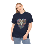 Bohemian Ram Heart Tee, Unisex Shirt, Festival Wear, Nature Lover Gift, Eco-Friendly Fashion, Gift for Him/Her