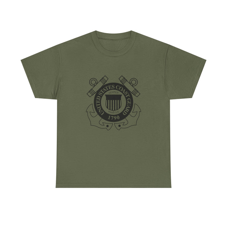 US Coast Guard Heavy Cotton Tee - Unisex, Apparel, Gift for Veterans, Nautical Spirit, Casual Wear, Summer Style