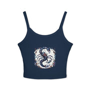 Lobster Print Women's Spaghetti Strap Tank Top | Beachwear, Summer Top, Casual Outfit, Gift for Seafood Lovers, Vacation