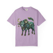 Bohemian Bull T-Shirt, Artistic Graphic Tee, Unisex Shirt for Cow Lovers, Gift for Occasions, Casual Wear, Eco-Friendly Style