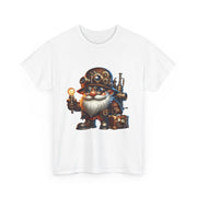 Unisex Heavy Cotton Tee with Whimsical Design, Perfect for Festivals, Gift for Gnome Lovers, Casual Everyday