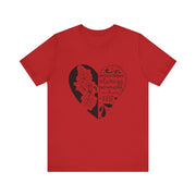 Heartfelt Floral Unisex Tee, Inspirational Shirt, Gift for Her, Motivational Apparel, Perfect for Birthdays, Everyday Wear
