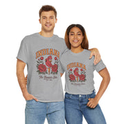 Indiana Floral T-Shirt, Unisex Heavy Cotton Tee for Hoosier State Lovers, Casual Wear, Gift for Indiana Residents, Summer Style