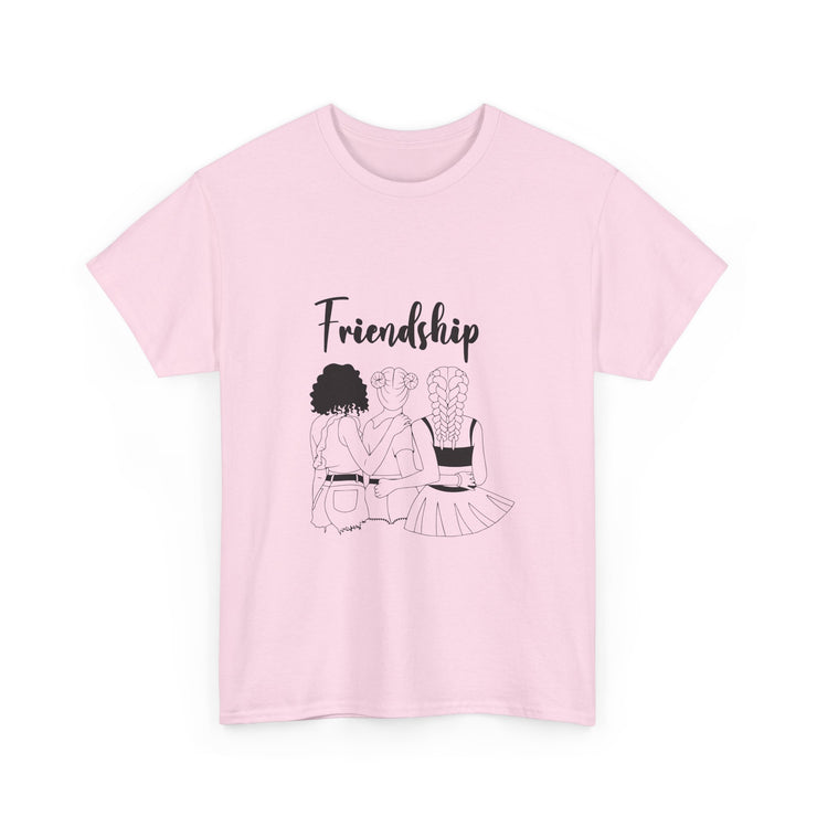 Friendship Unisex Heavy Cotton Tee - Perfect Gift for Friends, Casual Wear, Celebration Tees, Summer Fashion, Unique Friendship Gift