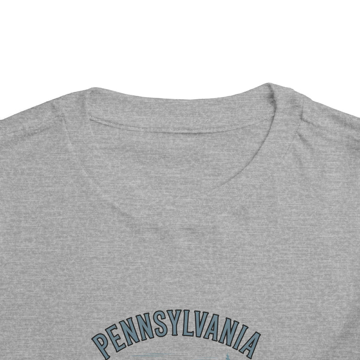 Pennsylvania Adventure Toddler Tee, Cute Kids Shirt, Gift for Little Explorers, Vacation Outfit, USA States Design