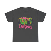 Festive Merry Christmas Tee - Unisex Heavy Cotton T-Shirt, Holiday Shirt, Christmas Gift, Cozy Winter Apparel, Family Gathering Outfit