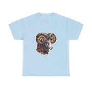 Bohemian Ram Graphic Tee, Casual Apparel, Gift for Animal Lovers, Festival Wear, Unisex T-Shirt, Nature-Inspired Clothing