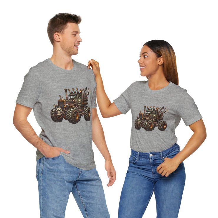 Rustic Tractor Graphic Tee, Farm Life Apparel, Unisex Jersey Tee, Country Style Shirt, Gift for Farmers, Car Design