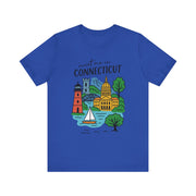 Connecticut Graphic Tee, Unisex Short Sleeve Shirt, Casual Travel Wear, Souvenir Gift, USA States Name