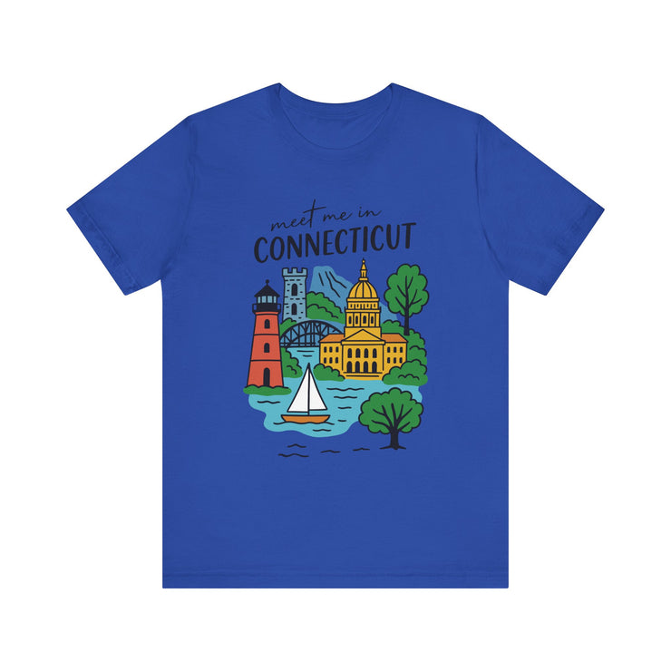Connecticut Graphic Tee, Unisex Short Sleeve Shirt, Casual Travel Wear, Souvenir Gift, USA States Name