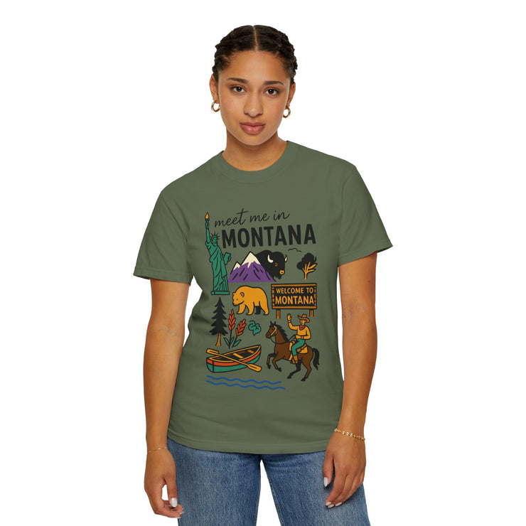 Cool Montana Graphic T-Shirt, Perfect for Travelers, Adventure Lovers, USA States Design
