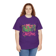 Festive Merry Christmas Tee - Unisex Heavy Cotton T-Shirt, Holiday Shirt, Christmas Gift, Cozy Winter Apparel, Family Gathering Outfit
