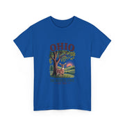 Ohio Vintage Graphic Tee, Unisex Cotton Shirt, Buckeye State Gift, Nature Lover Tee, Casual Wear, Ohio Pride Clothing, USA States Design