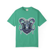 Mystical Ram Graphic Unisex T-shirt, Boho Tee, Astrology Shirt, Spiritual Gift, Festival Wear, Unique Graphic Tee