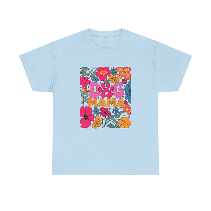 Dog Mama Floral Tee, Cute Dog Mom T-Shirt, Flower Design Unisex Cotton Shirt, Pet Lover Gift,
