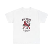 New Jersey Cardinal Tee, Vintage Style T-Shirt, Unisex Cotton Tee, Garden State Gift, Bird Lover Apparel, Casual Wear, USA States Design